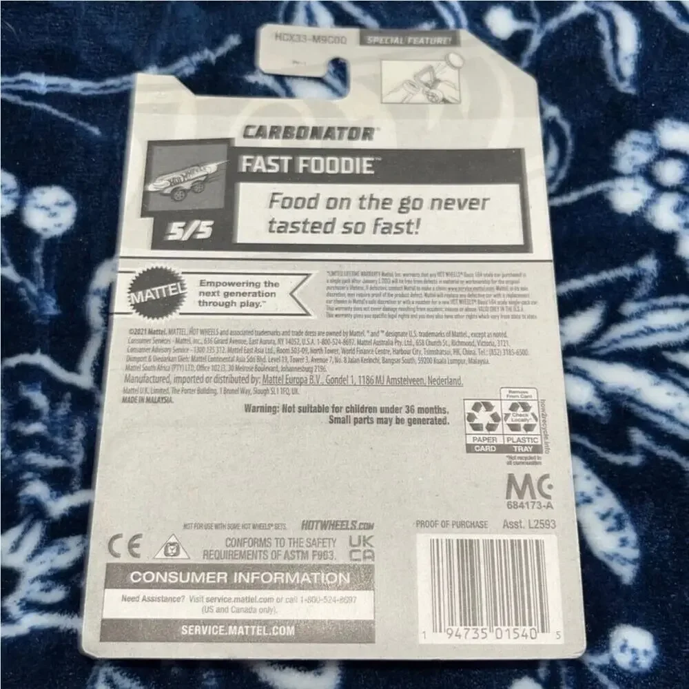 2022 Hot Wheels Fast Foodie 5/5 Carbonator Earth Day edition, #135/250 1:64